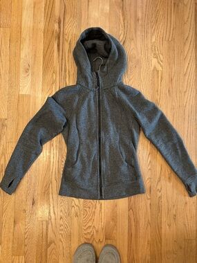 lululemon athletica Women's Charcoal Zip-Up Hooded Jacket
